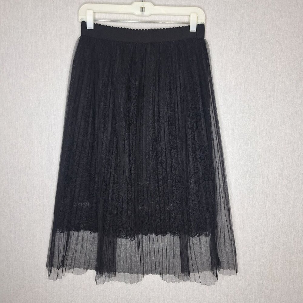 💙 Forever 21 Tulle Midi Pull On Skirt Size M/L Preppy Evening Whimsigoth Street